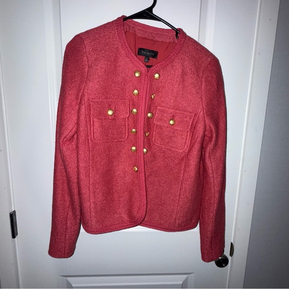 Talbots Jackets & Blazers - Talbots Women's Coral Blazer with Gold Buttons